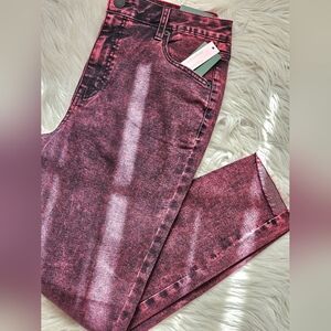 Acid Dyed High Rise Women's Jeans